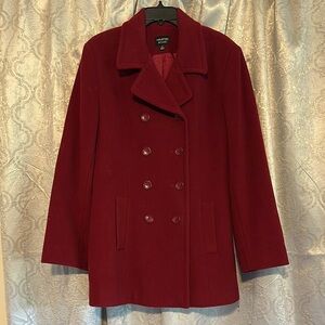 Halston Heritage Women's Red Peacoat